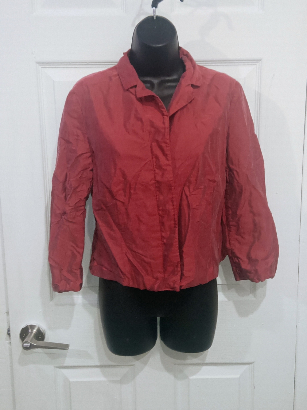 Rene Lezard Raspberry-Red Lightweight Blazer Jacket